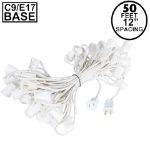 C9 50' Stringers 12" Spacing White Wire