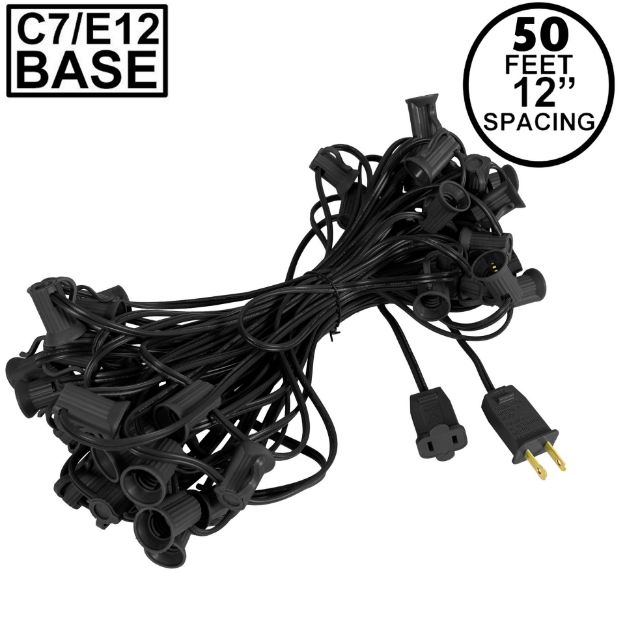 C7 50' Stringers 12" Spacing Black Wire