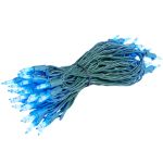RetroGlo® Blue Ceramic Mini Lights 50 Light on Green Wire 25 Feet Long