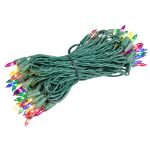 RetroGlo® Multi Color Mini Lights 50 Light on Green Wire 25 Feet Long