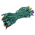 RetroGlo® Multi Color Mini Lights 50 Light on Green Wire 25 Feet Long