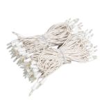 RetroGlo® Clear Mini Lights 100 Light on White Wire 50 Feet Long
