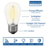 Warm White S14 LED Plastic Filament Medium Base e26 Bulbs  - 25pk