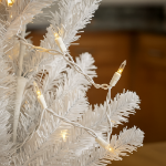 RetroGlo® Clear Mini Lights 100 Light on White Wire 22 Feet Long
