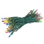 RetroGlo® Multi Color Mini Lights 35 Light on Green Wire 17 Feet Long