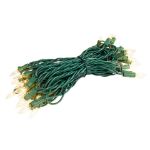RetroGlo® Clear Mini Lights 35 Light on Green Wire 17 Feet Long