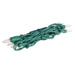 RetroGlo® Non-Connectable Clear Mini Lights 10 Light on Green Wire 5.5 Feet Long