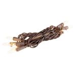 RetroGlo® Non-Connectable Clear Mini Lights 10 Light on Brown Wire 5.5 Feet Long