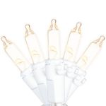 RetroGlo® Clear Mini Lights 10 Light on White Wire 5.5 Feet Long