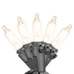 RetroGlo® Non-Connectable Clear Mini Lights 10 Light on Black Wire 5.5 Feet Long