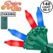 RetroGlo® Ceramic Red/White/Blue Multi Function Chasing Christmas Lights