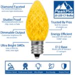 PeakPro Yellow C7 LED Replacement Bulbs 25 Pack