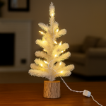 RetroGlo® Non-Connectable Clear Mini Lights 10 Light on White Wire 5.5 Feet Long