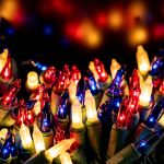 RetroGlo® Ceramic Red/White/Blue Multi Function Chasing Christmas Lights
