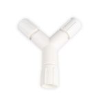 Coaxial Y Connector - White