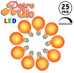 RetroGlo® Orange Satin G40 Globe Bulbs 25 Pack