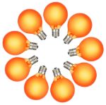 RetroGlo® Orange Satin G40 Globe Bulbs 25 Pack