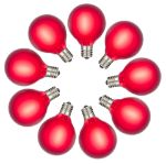 RetroGlo® Red Satin G40 Globe Bulbs 25 Pack