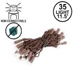 35 Light Non Connectable Pure White LED Mini Lights Brown Wire