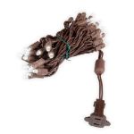 35 Light Pure White LED Mini Lights 11.5' Long on Brown Wire