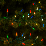 RetroGlo® Multi Color Ceramic Mini Lights 50 Light on Green Wire 25 Feet Long