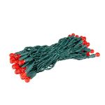 G12 50 LED Red 6" Spacing Green Wire