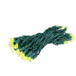 G12 50 LED Yellow 6" Spacing Green Wire