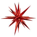 24" LED Moravian Star - Red Metallic