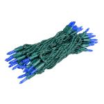 M5 50 LED Blue 6" Spacing Green Wire
