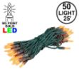M5 50 LED Orange 6" Spacing Green Wire