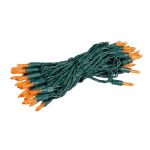 M5 50 LED Orange 6" Spacing Green Wire