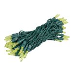 M5 50 LED Yellow 6" Spacing Green Wire
