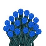 G12 50 LED Blue 6" Spacing Green Wire