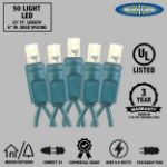 Commercial Grade Wide Angle 50 LED Old Color Warm White (19WW) 25' Long on Brown Wire
