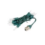 15 LED C9 Icicle Drop Green Wire - Pure White