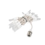 25 LED C9 Icicle Drop White Wire - Pure White