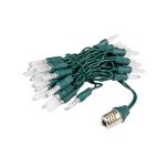 35 LED C9 Icicle Drop Green Wire - Warm White