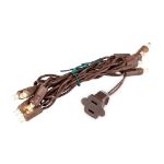 10 Light Warm White LED Mini Lights Brown Wire