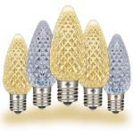PeakPro Twinkle Warm White C9 LED Replacement Bulbs 25 Pack