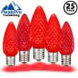 PeakPro Twinkle Red C9 LED Replacement Bulbs 25 Pack