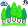 PeakPro Twinkle Green C9 LED Replacement Bulbs 25 Pack