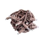 Commercial Grade Wide Angle 50 LED Old Color Warm White (19WW) 17' Long on Brown Wire