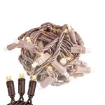 Commercial Grade Wide Angle 50 LED Old Color Warm White (19WW) 25' Long on Brown Wire