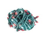 Commercial Grade Wide Angle 100 LED Red & Pure White 34' Long on Green Wire