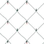 Red & Pure White LED Net Lights 4x6 Green Wire