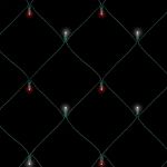 Red & Pure White LED Net Lights 4x6 Green Wire