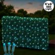 Teal LED Net Lights 4x6 Green Wire