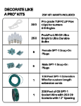 C9 Decorate Like a Pro® Kit - 250' LED Diamond Faceted Pure White Green Wire w/12" Bulb Spacing
