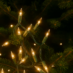 RetroGlo® Clear Mini Lights 100 Light on White Wire 50 Feet Long