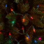 RetroGlo® Multi Color Mini Lights 35 Light on Green Wire 17 Feet Long